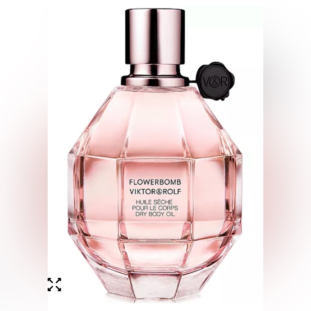 Viktor & Rolf Flowerbomb Dry Body Oil - Pale Pink Bottle with Rose Gold Cap